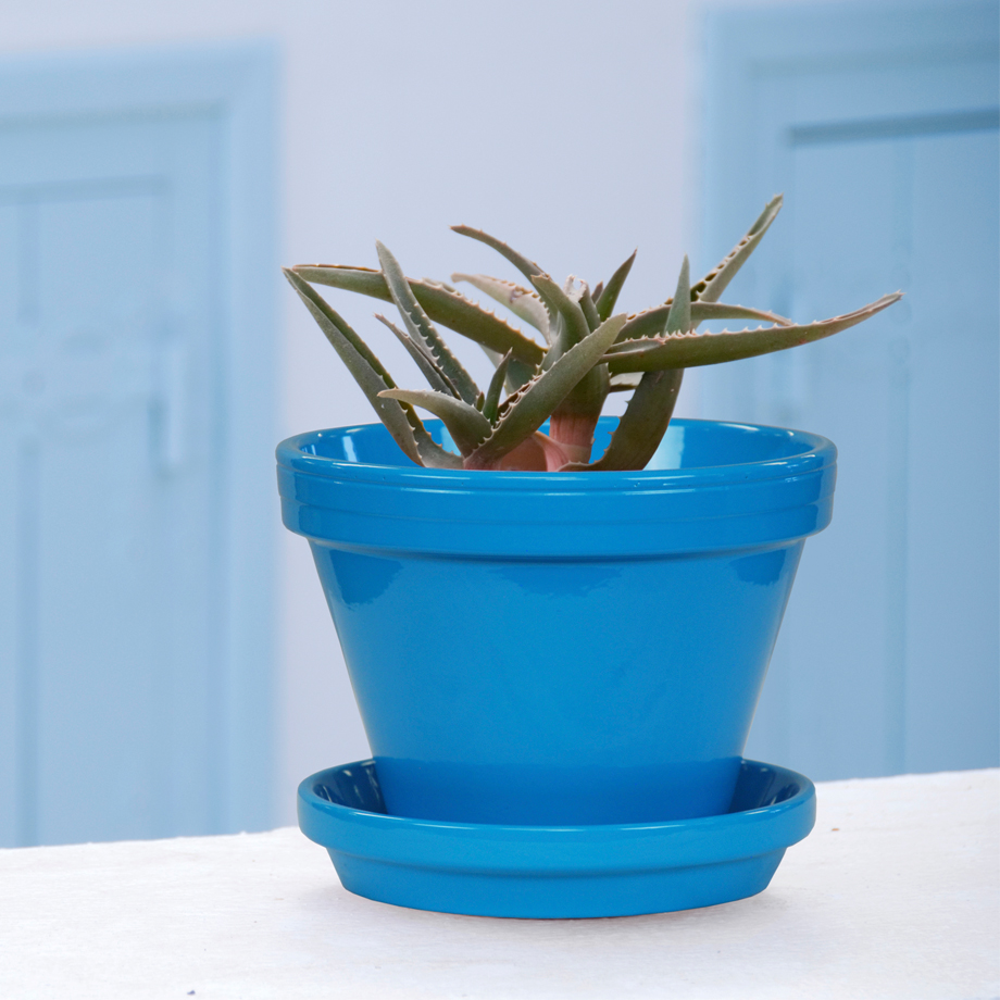 Cloche Pot - Rugby Stripe Glaze