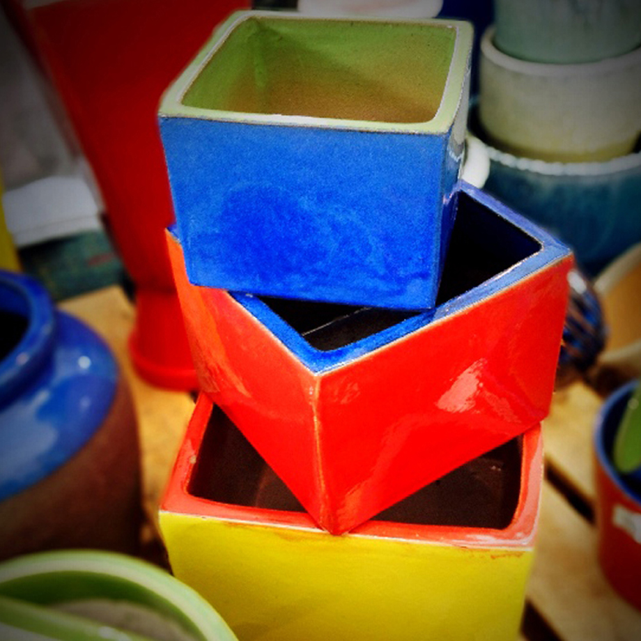 Cloche Pot - Rugby Stripe Glaze